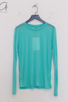 BASERANGE Classic Bamboo Fiber Bamboo Cotton Long Sleeve T-Shirt Collection Round Neck Bottoming Shirt France BAS-TOLS-BL-SP25-LSS Turquoise TOLS-BL-000